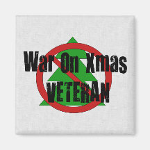 War on Xmas Veteran Magnet