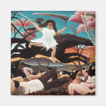 War or the Ride of Discord, Henri Rousseau Fridge Magnet