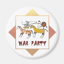 War Party Fridge Magnets