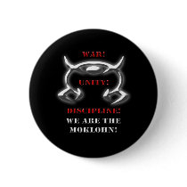 War! Unity! Discipline! (Black Gear) Button