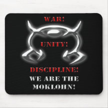 War! Unity! Discipline! (Black Gear) Mousepad