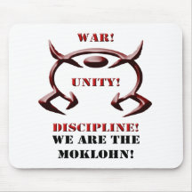 War! Unity! Discipline! (White) Mouse Pads