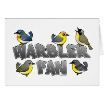 Warbler Fan Greeting Cards