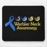 Warbler Neck Awareness Ribbon Mouse Pads