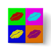 'Warhol lips' button