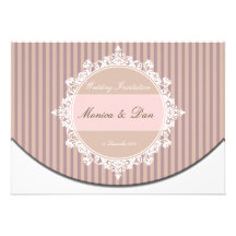 Warm and Classical wedding invitation RSVP card