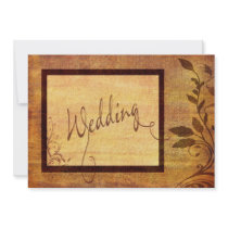 Warm Autumn Romance Affordable Wedding 5 x 7 Invitation