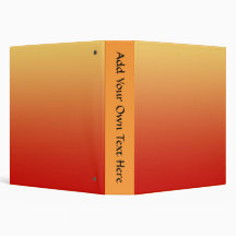 Warm colours, plain design. 3 ring binder