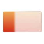 Warm colours, plain design. personalised shipping labels