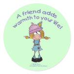 Warm Friends! Round Stickers