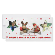 Warm & Fuzzy Christmas Stuff Toys Photo Card