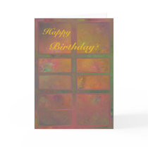Warm Glow Orange Abstract Birthday Card cards
