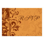 Warm Golden Autumn Swirl Personalized Announcement