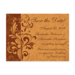 Warm Golden Autumn Swirl postcards