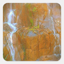 Warm Waterfall Square Stickers