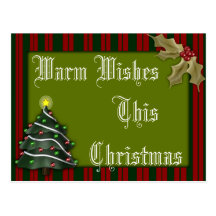 Warm Wishes This Christmas Custom Holiday Postcard