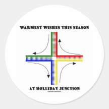 Warmest Wishes This Season At Holliday Junction Round Stickers