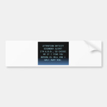 WARNING-ADD ALERT BUMPER STICKERS