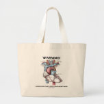 Warning! Approaching Object With Huge Heart Inside Tote Bag