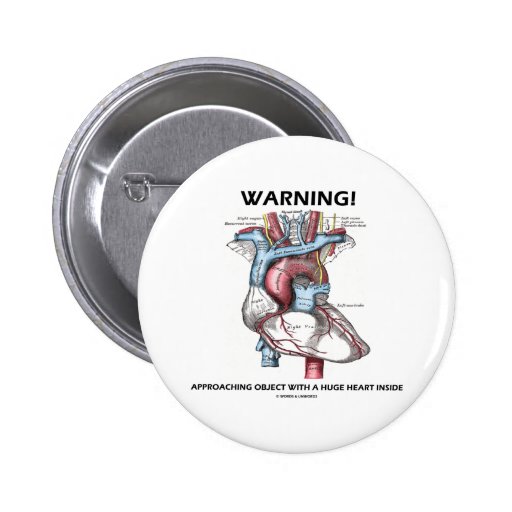 Warning! Approaching Object With Huge Heart Inside Pins