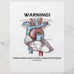 Warning! Approaching Object With Huge Heart Inside Custom Flyer