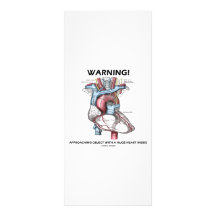Warning! Approaching Object With Huge Heart Inside Rack Card Template