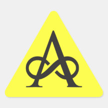 Warning! Atheist! Triangle Sticker