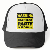 Warning Bachelor Party In Progress Mesh Hat