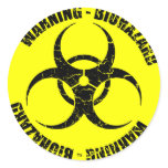 Warning Biohazard Sticker