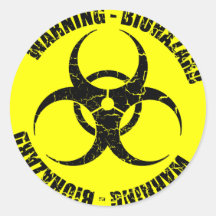 Warning Biohazard Sticker