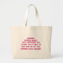 WARNING-BIPOLAR ALERT3 TOTE BAG