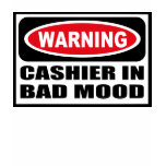 Warning CASHIER IN BAD MOOD Women's Dark T-Shirt