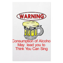 Warning: Consumption Of Alcohol Personalized Stationery