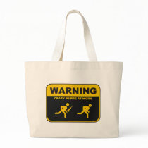 Warning Crazy Nurse At Work Canvas Bags