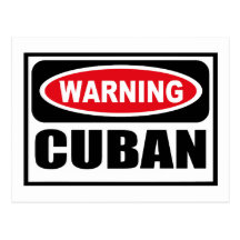 Warning CUBAN Postcard