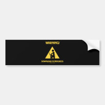 Warning! Download In Progress Geek Humour Signage Bumper Stickers
