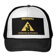 Warning! Download In Progress Geek Humour Signage Mesh Hats