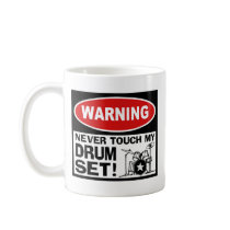 WARNING - DRUMS MUGS