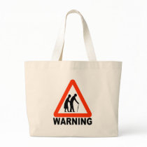 Warning - Elderly Crossing Canvas Bag