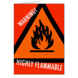 Warning: Flammable card