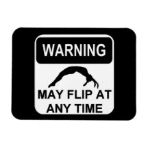 Warning flips at any time rectangular magnets
