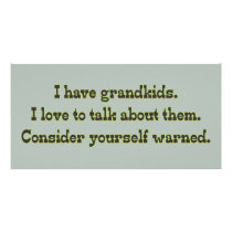 Warning from Grandparents Custom Photo Card