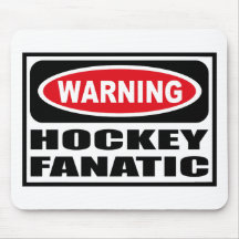 Warning HOCKEY FANATIC Mousepad