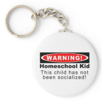 Warning!  Homeschool Kid Keychain