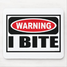Warning I BITE Mousepad