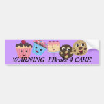 WARNING I brake for SUGAR! bumper stickers