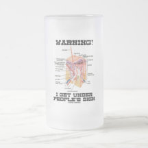 Warning! I Get Under People's Skin (Dermal Layers) Coffee Mugs