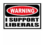 Warning I SUPPORT LIBERALS Women's Dark T-Shirt