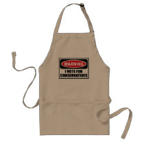 Warning I VOTE FOR CONSERVATIVES Apron
