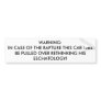 WARNING: IN CASE OF THE RAPTURE THIS CAR WILL B...
